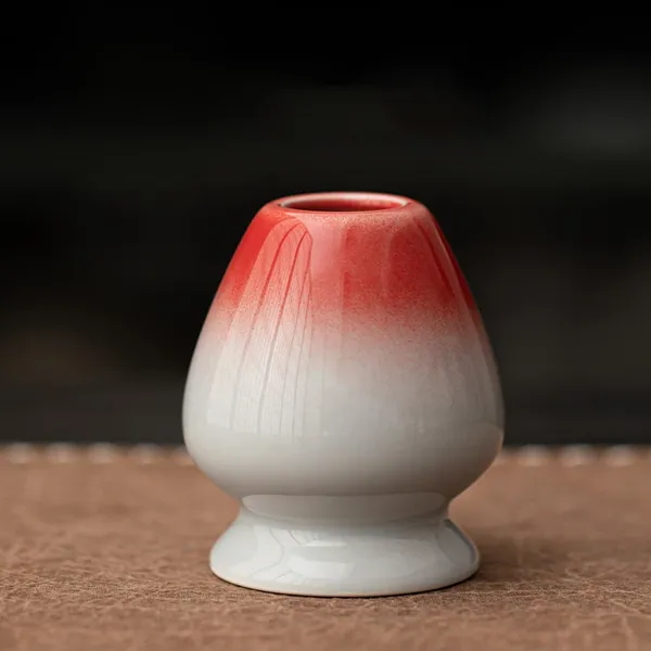 Gradient Red glaze matcha whisk holder